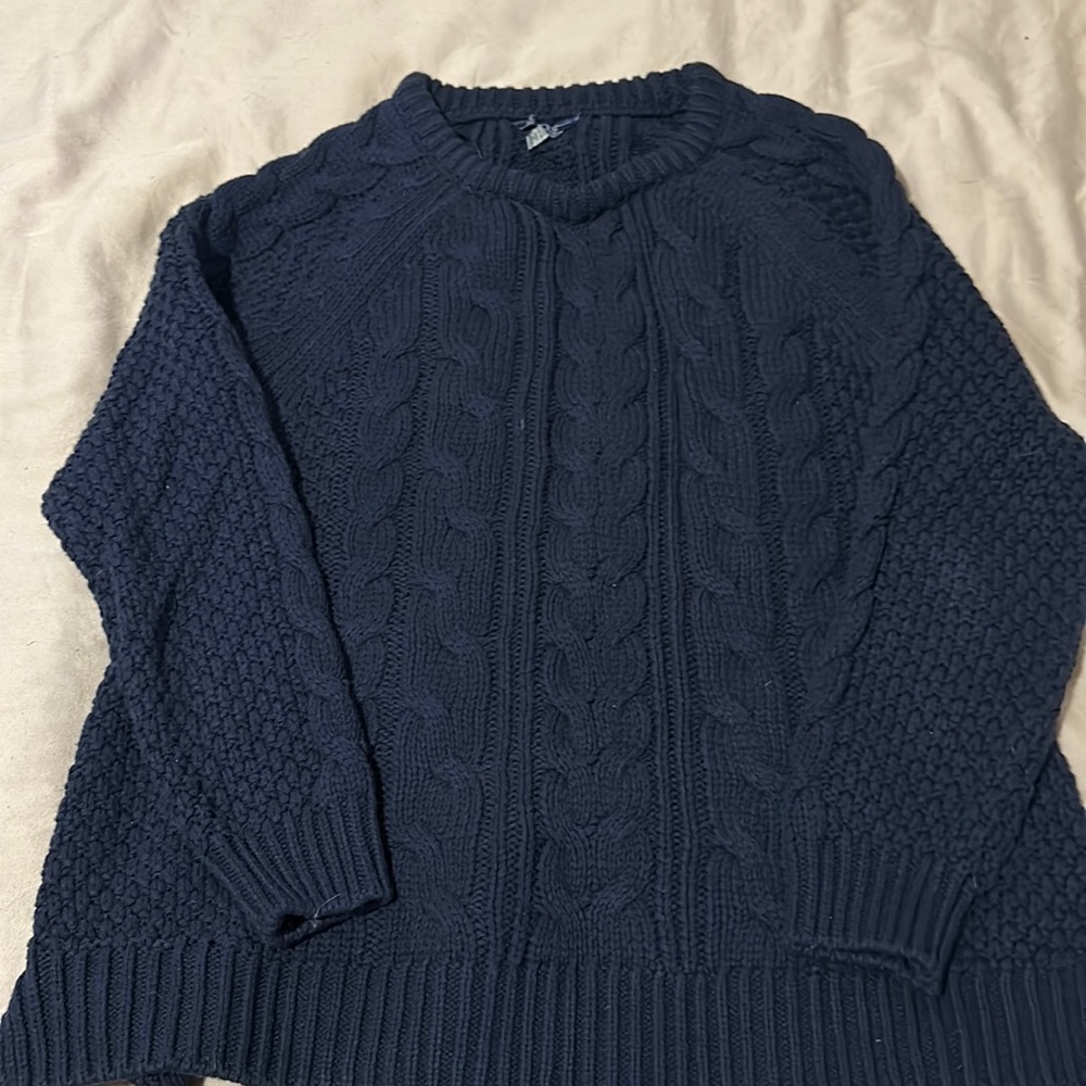COPY - Joules navy blue size US10, cable knit sweater.
